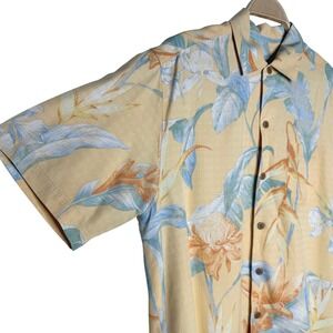 Tommy Bahama Silk Island Zone Camp Shirt Floral Button Up‎ Mens